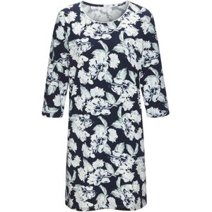 LASCANA - Nachthemd - Navy - Kort - Bloemenprint