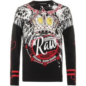 CIPO & BAXX Sweatshirt  geel / rood / zwart / wit