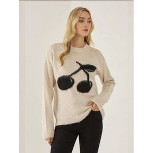 Hiccup Trui  beige gemêleerd / zwart