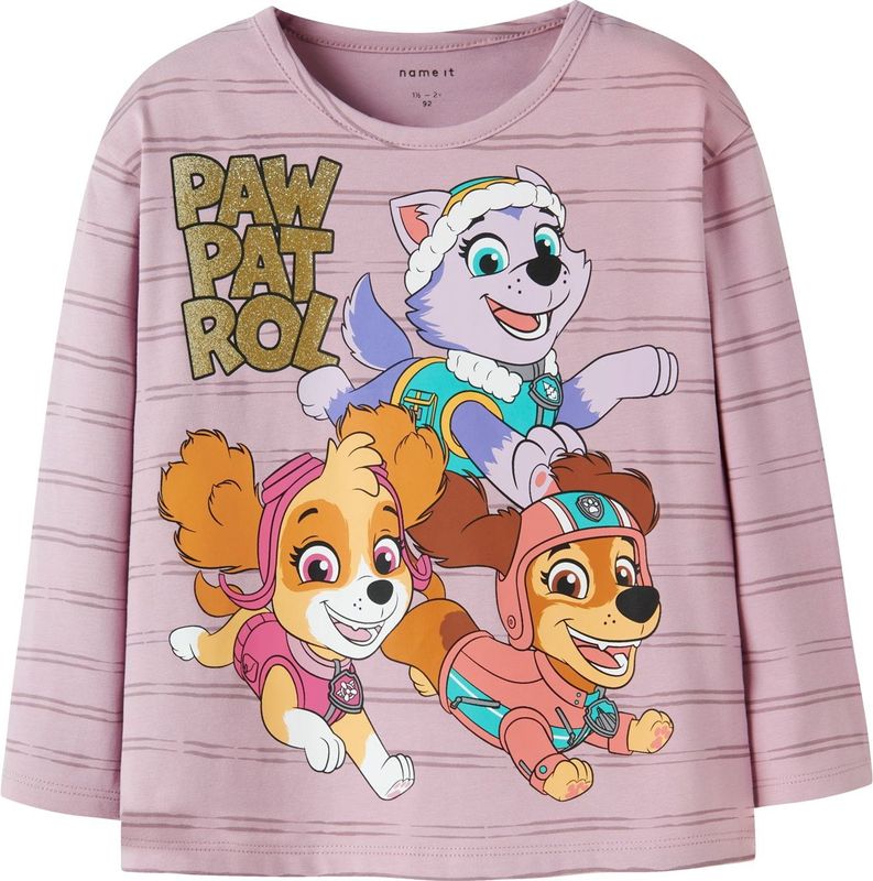 NAME IT Shirt 'NMFJANNET PAW'  goud / oranje / rosé / wit