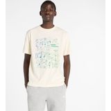 New Balance - Athletics Run Mural - Sportshirt - Beige - Blauw - Groen