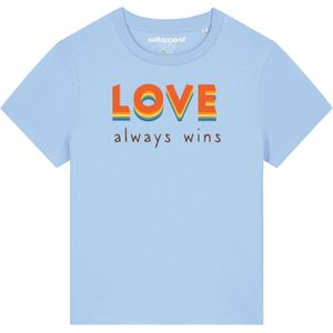 Watapparel Shirt 'Love always wins'  lichtblauw / gemengde kleuren