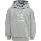 Hummel - Sweatshirt - Grijs Gemêleerd/Wit - Capuchon - Lange Mouw