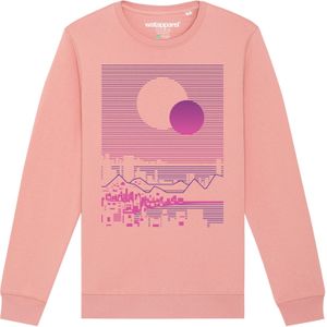Watapparel Sweatshirt ' Sun and Moon Skyline '  lila / violetblauw / rosa