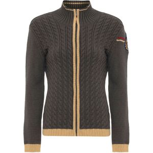 Jacey Quinn Gebreid vest  mosterd / grijs / donkerrood / zwart