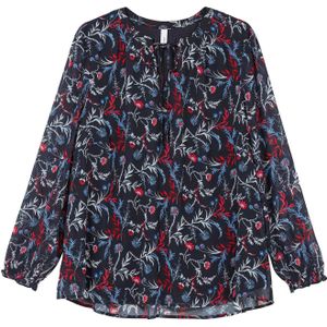 SHEEGO Blouse  blauw / rosé / donkerrood