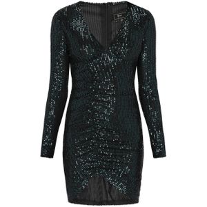 faina Cocktailjurk  donkergroen