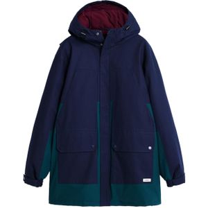 Parka - Tweekleurig - Lange Gewatteerde Jassen - Met Capuchon - Voorzakken - Gerecycled Polyester