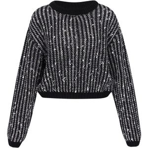 myMo ROCKS Trui  zilvergrijs / zwart / wit