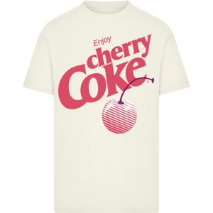 F4NT4STIC Shirt 'Coca Cola Enjoy Cherry Coke'  sand / rood