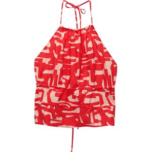 Pull&Bear Top  lichtbeige / rood