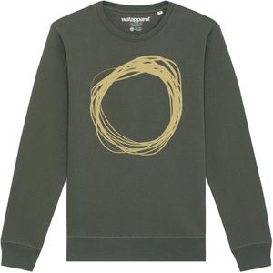 Watapparel Sweatshirt ' Kreis '  geel / olijfgroen