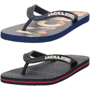 JACK & JONES Teenslippers  navy / zwart / wit