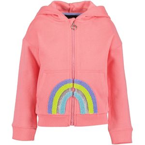 BLUE SEVEN Sweatvest  lichtblauw / geel / violetblauw / zalm roze