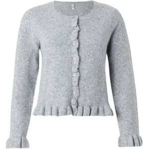 Only - ONLRIMA LIFE - Vest - Lichtgrijs - Knoopsluiting - Met Ruches