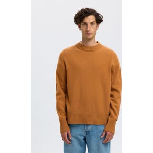 Selected Homme - Crewneck Knit Calle - Trui - Bruin - Wol en Cashmere