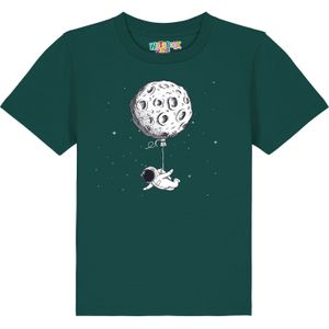watabout.kids Shirt 'Funny Spaceman'  grijs / donkergroen / zwart / wit