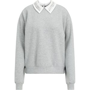 Only Tall Sweatshirt 'ONLWILLOW'  grijs / zilver / wit