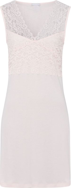 Hanro - Moments - Nachtjurk - Puur Katoen - V-hals - Gehaakt Kant
