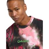 Carlo Colucci - T-shirt - Zwart - Sprayed Knit Effect - Comfortabel Design