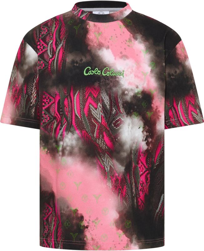 Carlo Colucci - T-shirt - Multicolor - Sprayed Knit Effect