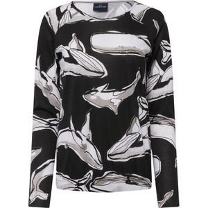 LAURASØN Shirt  grijs / zwart / wit