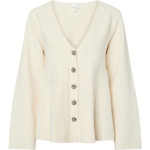 YAS Gebreid vest 'YASMIKLA'  crème