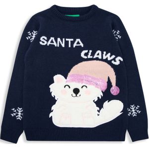 Threadgirls Trui 'Xmas'  navy / perzik / lichtroze / wit