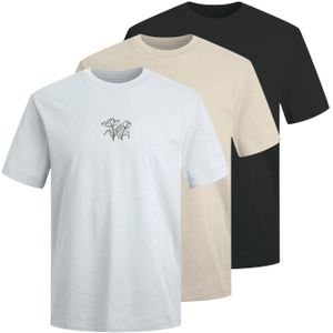 JACK & JONES Shirt  beige / lichtblauw / pink / zwart