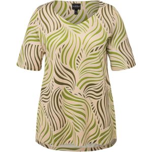 Ulla Popken Shirt  beige / bruin / groen