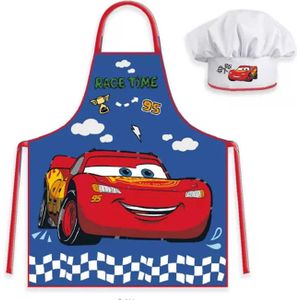 Cars - Keukenschort voor Kinderen - Met Koksmuts - Lightning McQueen