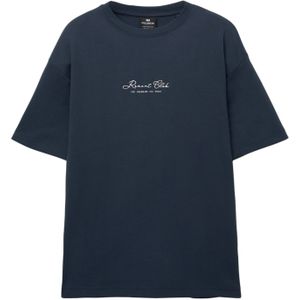 Pull&Bear Shirt  navy / wit