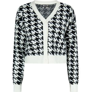 ROCKEASY Gebreid vest  zwart / wit
