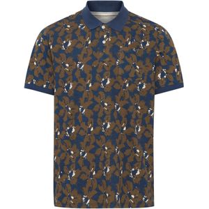 BLEND Shirt  donkerblauw / bruin / wit