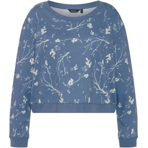 Ulla Popken Sweatshirt  blauw / wit