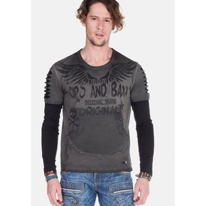 CIPO & BAXX Shirt  grijs / antraciet