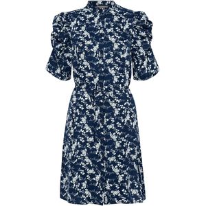 ICHI Blousejurk 'Nina'  marine / wit