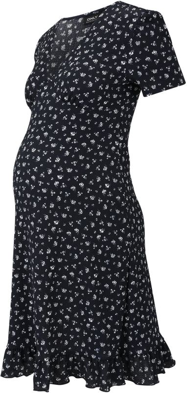 Olmbill - Korte Jurk - Zwangerschap - V-Hals - Korte Mouwen - Regular Fit