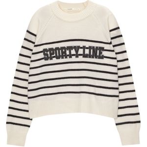 Pull&Bear Trui  ecru / donkergrijs / zwart