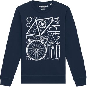 Watapparel Sweatshirt  navy / wit