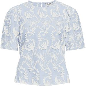 OBJECT Blouse 'MYA'  lichtblauw / wit