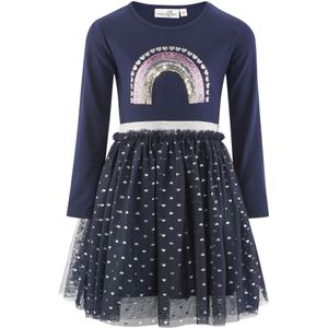 happy girls Jurk  navy / eosine / zilver