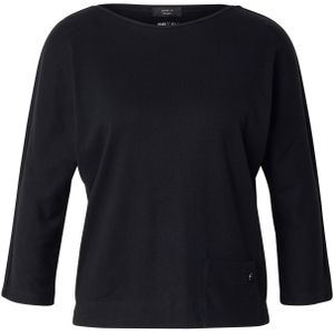Marc Cain - Shirt - Zwart - Effen - Driekwart Mouw