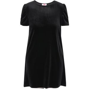 MYMO - Jurk - Zwart - Fluweel/Nicky Velours - Korte Lengte