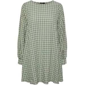 PIECES Jurk 'LIRA'  olijfgroen / lichtgroen