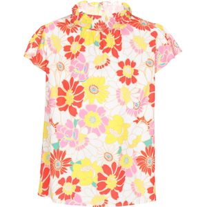 ebeeza Shirt 'Boho'  geel / pink / rood / wit