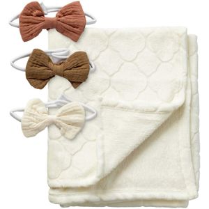 Rock a Bye Baby Boutique Babydeken 'Classic'  crème / bruin / roestbruin