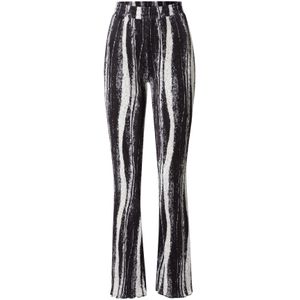 Nasty Gal Broek  crème / zwart