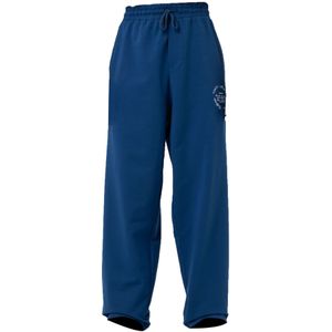 VAMOS CLO Broek 'Cotton Flower'  indigo / wit