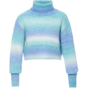 Sidona Trui  turquoise / hemelsblauw / wit